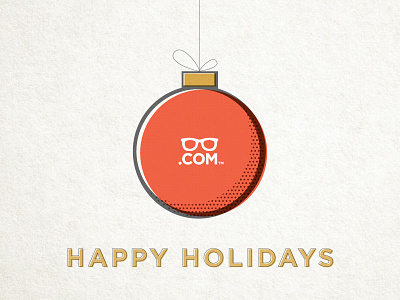 Holiday Card christmas glasses.com holiday ornament