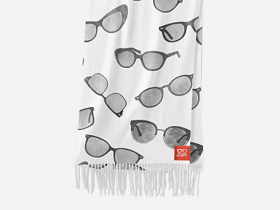 Scarf Pattern scarf sunglasses watercolor