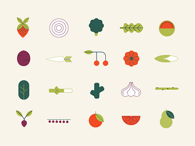 fruits+veggies icon design