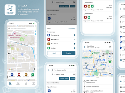 NaviGO - Public Transport App app design mobile app route transport transportation ui