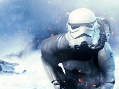 Social Media - Obey Gilli (Star Wars) blue blur clean gaming media obey sniper sniping snow social sparks