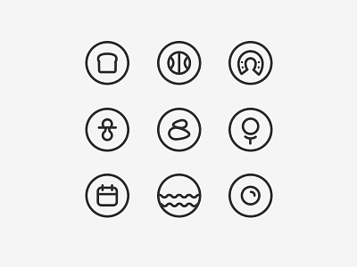 Itaca's services icons flat icons line vector web