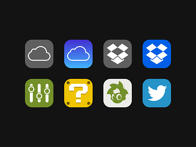 Settings Icons about advanced disabled dropbox icloud icons secret twitter