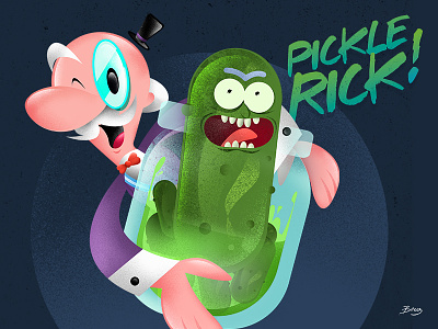 The Pickle Jar cartoon cartoon network cartoons digital digital painting illustration netflix painting pickle rick powerpuffgirls rick and morty the mayor