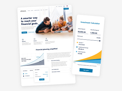 LifeGoals - Financial Planning Website Concept ux web design