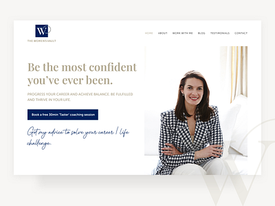 The Women's Vault - Coaching website for women coaching feminine typography web design web development wordpress