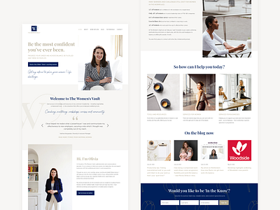 The Woman's Vault - Coaching website for Women branding coaching feminine typography ui ux web design web development