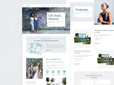 The Code of Mind - Life Hack Coaching Website coaching feminine illustration life ui ux web design web development wordpress