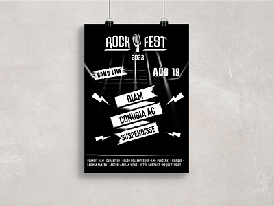 Rock Festival Poster graphic design music music festival poster poster poster art poster design rock rock and roll typography