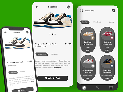 UI Phone Sneakers E-Commerce 3d animation branding design e commerce edicon graphic design icon illustration iphone logo motion graphics sneakers ui ux