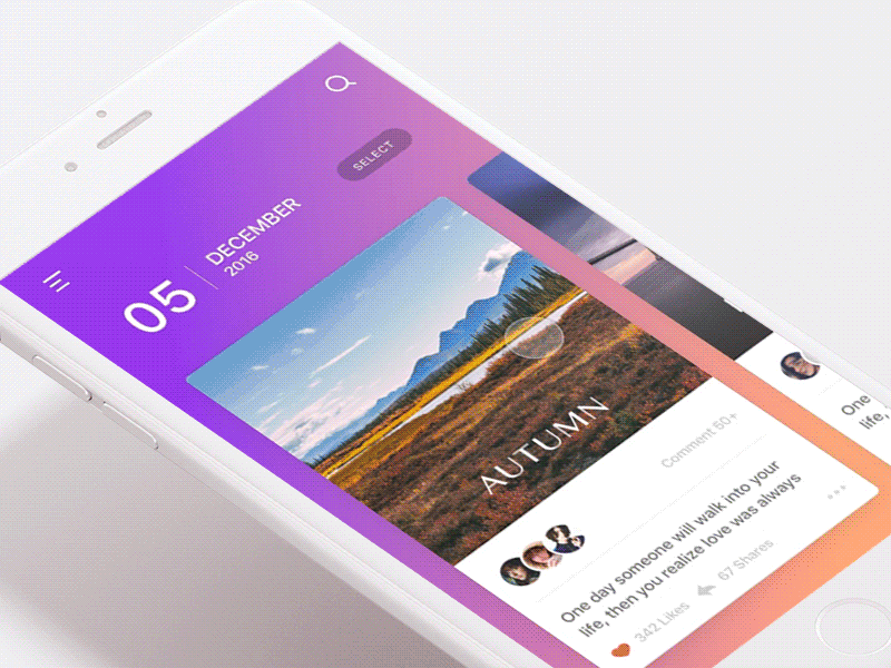 Flo App app card clean design ios travel ui