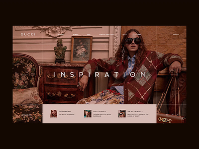 Gucci animation clean design gucci interface transitions ui web