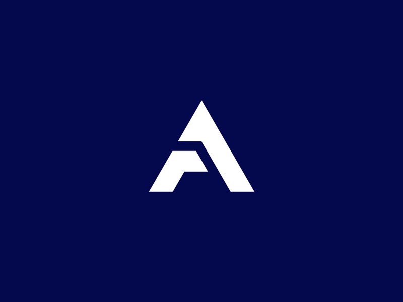 “A” LOGO animation clean design logo