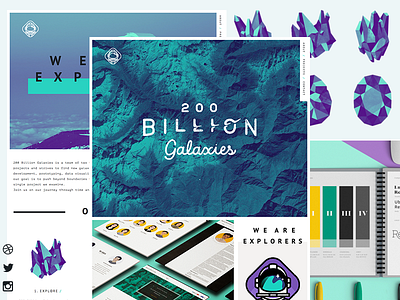 2 0 0 B I L L I O N G A L A X I E S brand launch responsive web design web site