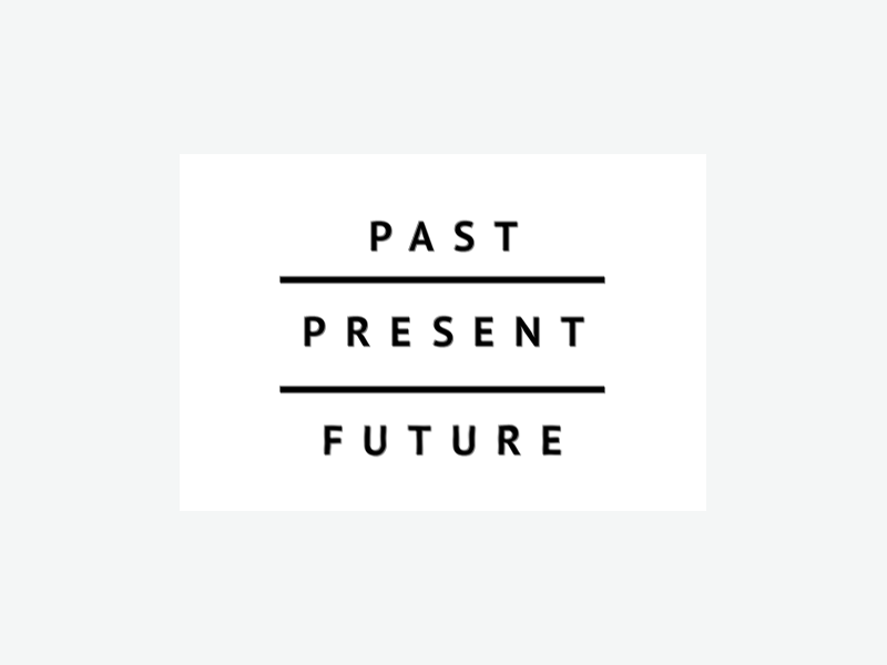 Past, Present, Future Animated 200bg experimental gif type words