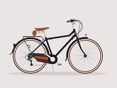 Two Wheels and a Handlebar bicycle bike cruiser handlebar hipster illustration leisure poster series vector wheels