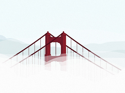 Sustainable Cities | 2 bridge fog francisco gate golden illustration san spur vector