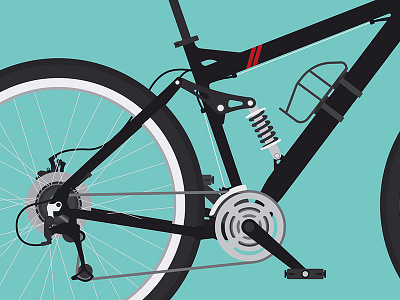 Trail Blazer bicycle bike illustration mountain poster series vector