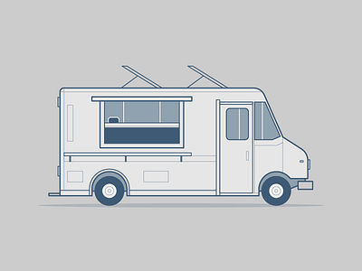 Mystery Project 1_A app delivery food illustration mobile monoweight project truck van vector