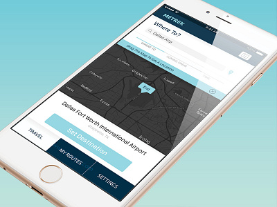 Metrek App Screen app interface ios map mapping mobile transit travel uiux