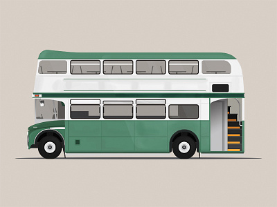 Monarch Bus WIP bus company food illustration illustrator london monarch photoshop routemaster tea truck