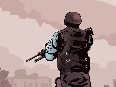 Favela Patrol de favela illustration janeiro pacification patrol police rifleman rio