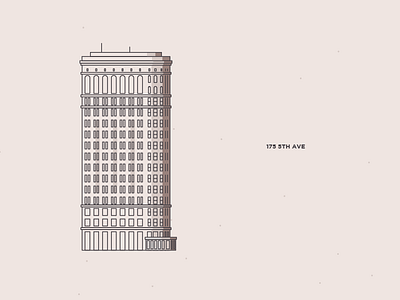 Flatiron building illustration inktober line manhattan new project skyscraper york
