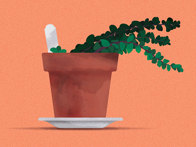 Lil' Succulent gardening illustration indoor plant planter