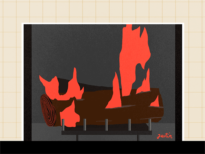 Coolyule2015 animation fire yule log