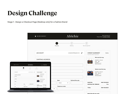 Design Challenge - Checkout Page checkout dailyui fashion hng ui ux