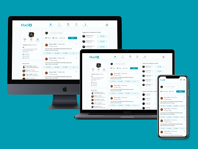 Haelo design influencer marketing mobile app ui ux webapp