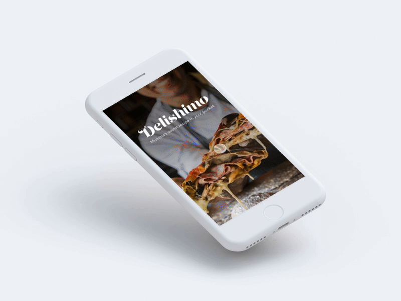Delishimo aniamtion design mock sketch typography ui