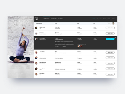 Gym members area design mock sketch typography ui web