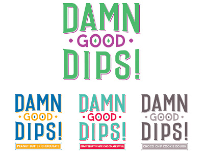 Damn Good Dips! branding logo type typography