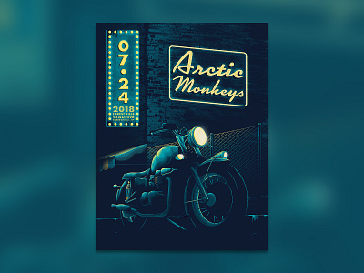Arctic Monkeys art artwork design drawing event illustration photoshop poster print screenprint