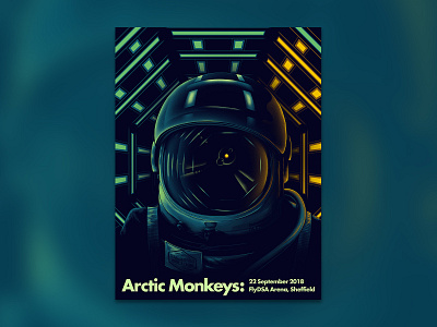Arctic Monkeys art artwork digital drawing event illustration photoshop poster print screenprint