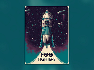 Foo Fighters art artwork drawing event illustration photoshop poster print screenprint space