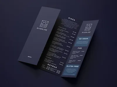 RIVERLINE - Branding | Additional Deliverables branding design logo menu restaurant typography