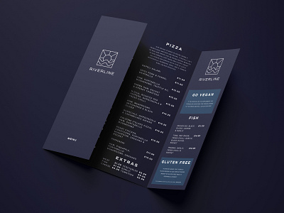 RIVERLINE - Branding | Additional Deliverables branding design logo menu restaurant typography