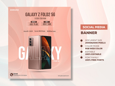 GALAXY Z FOLD2 5G - Social Media Banner Template