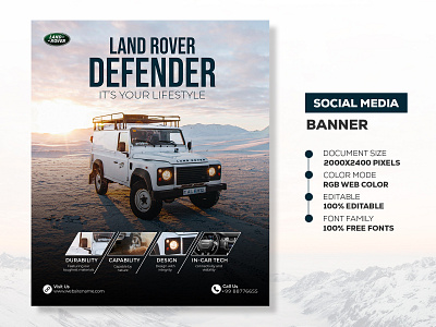 Land Rover -  Social Media Banner Template