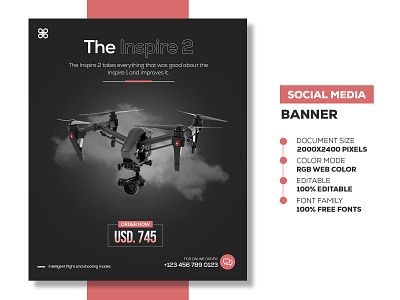 Drone -  Social Media Banner Template