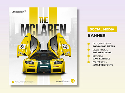 McLaren -  Social Media Banner Template