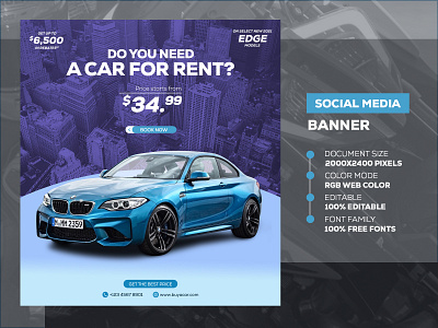 Car Rent - Social Media Banner Template