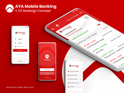 AYA Mobile Banking Application Version 3.0 Redesign Concept app bankingapp design minimal redesign concept ui ux