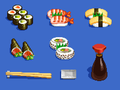 Pixel Sushi art nigiri pixel pixel art sushi