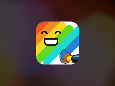 A little icon for a children's painting app icon ios ipad