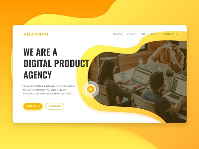 Homepage Agency - Amannah agency digitalproduct homepage landingpage