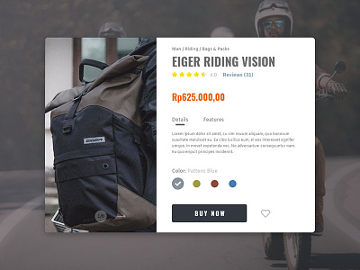 Quickview Product Info - Eiger bags e commerce eiger product info quick view riding