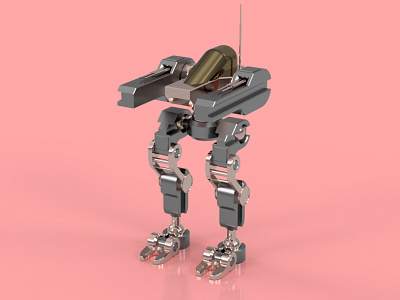 Sentry Mech 3d autodesk fusion 360 hardsurface mechs metal gear model render